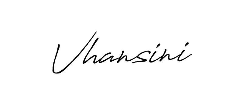 Use a signature maker to create a handwritten signature online. With this signature software, you can design (Antro_Vectra_Bolder) your own signature for name Vhansini. Vhansini signature style 7 images and pictures png