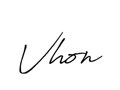 Also You can easily find your signature by using the search form. We will create Vhon name handwritten signature images for you free of cost using Antro_Vectra_Bolder sign style. Vhon signature style 7 images and pictures png