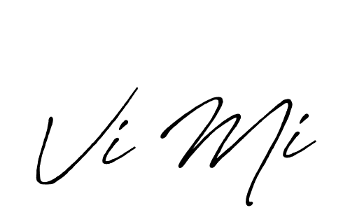 Design your own signature with our free online signature maker. With this signature software, you can create a handwritten (Antro_Vectra_Bolder) signature for name Vi Mi. Vi Mi signature style 7 images and pictures png