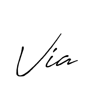 Similarly Antro_Vectra_Bolder is the best handwritten signature design. Signature creator online .You can use it as an online autograph creator for name Via. Via signature style 7 images and pictures png