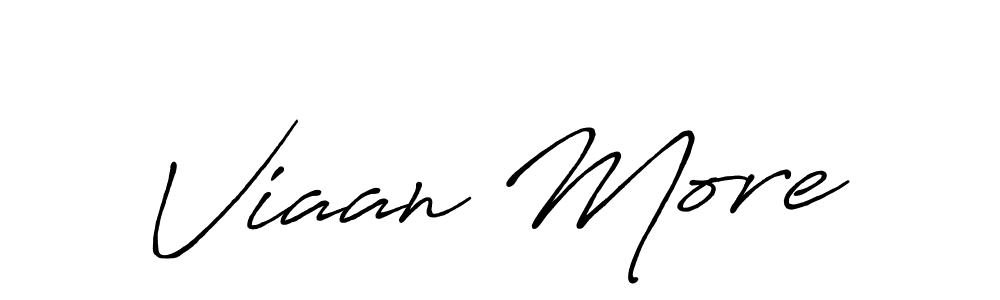 Also You can easily find your signature by using the search form. We will create Viaan More name handwritten signature images for you free of cost using Antro_Vectra_Bolder sign style. Viaan More signature style 7 images and pictures png