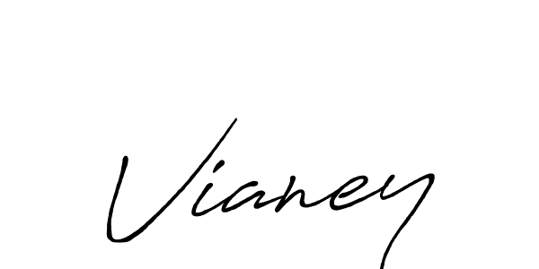 Design your own signature with our free online signature maker. With this signature software, you can create a handwritten (Antro_Vectra_Bolder) signature for name Vianey. Vianey signature style 7 images and pictures png