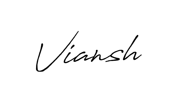 Create a beautiful signature design for name Viansh. With this signature (Antro_Vectra_Bolder) fonts, you can make a handwritten signature for free. Viansh signature style 7 images and pictures png