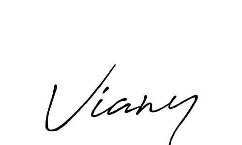 Viany stylish signature style. Best Handwritten Sign (Antro_Vectra_Bolder) for my name. Handwritten Signature Collection Ideas for my name Viany. Viany signature style 7 images and pictures png