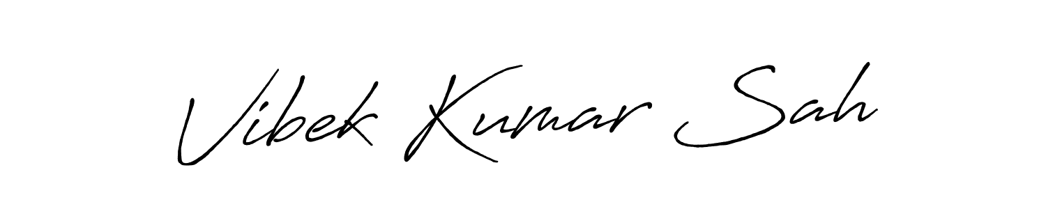 You should practise on your own different ways (Antro_Vectra_Bolder) to write your name (Vibek Kumar Sah) in signature. don't let someone else do it for you. Vibek Kumar Sah signature style 7 images and pictures png