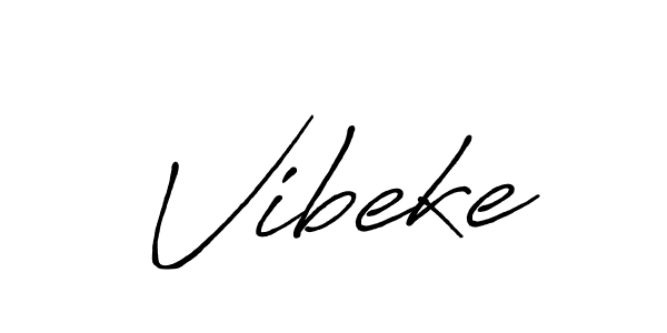 How to make Vibeke signature? Antro_Vectra_Bolder is a professional autograph style. Create handwritten signature for Vibeke name. Vibeke signature style 7 images and pictures png