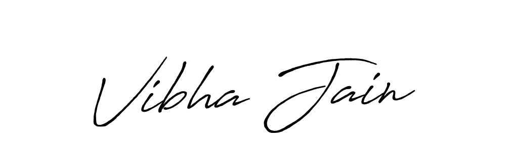 You should practise on your own different ways (Antro_Vectra_Bolder) to write your name (Vibha Jain) in signature. don't let someone else do it for you. Vibha Jain signature style 7 images and pictures png