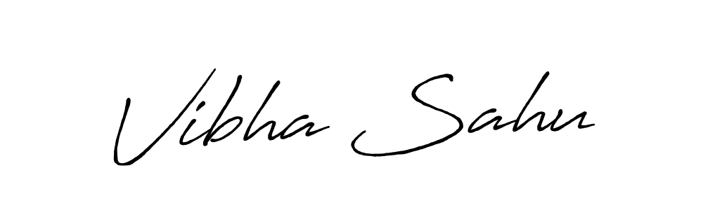 Make a beautiful signature design for name Vibha Sahu. With this signature (Antro_Vectra_Bolder) style, you can create a handwritten signature for free. Vibha Sahu signature style 7 images and pictures png