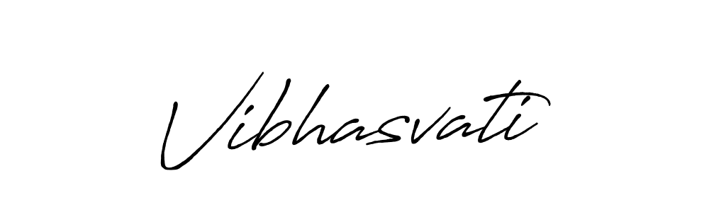 Create a beautiful signature design for name Vibhasvati. With this signature (Antro_Vectra_Bolder) fonts, you can make a handwritten signature for free. Vibhasvati signature style 7 images and pictures png