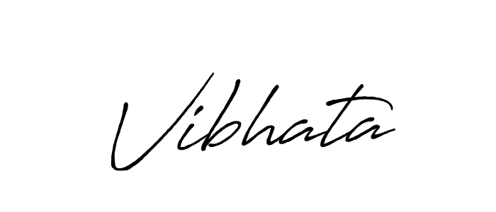 Use a signature maker to create a handwritten signature online. With this signature software, you can design (Antro_Vectra_Bolder) your own signature for name Vibhata. Vibhata signature style 7 images and pictures png