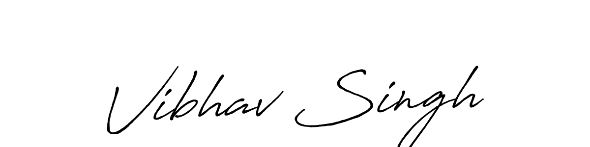 Use a signature maker to create a handwritten signature online. With this signature software, you can design (Antro_Vectra_Bolder) your own signature for name Vibhav Singh. Vibhav Singh signature style 7 images and pictures png