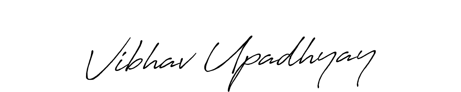 Create a beautiful signature design for name Vibhav Upadhyay. With this signature (Antro_Vectra_Bolder) fonts, you can make a handwritten signature for free. Vibhav Upadhyay signature style 7 images and pictures png