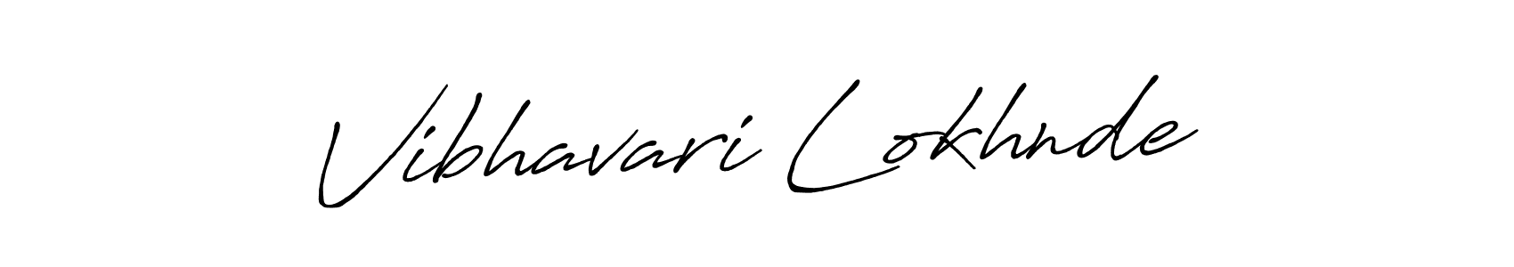 Make a beautiful signature design for name Vibhavari Lokhnde. With this signature (Antro_Vectra_Bolder) style, you can create a handwritten signature for free. Vibhavari Lokhnde signature style 7 images and pictures png