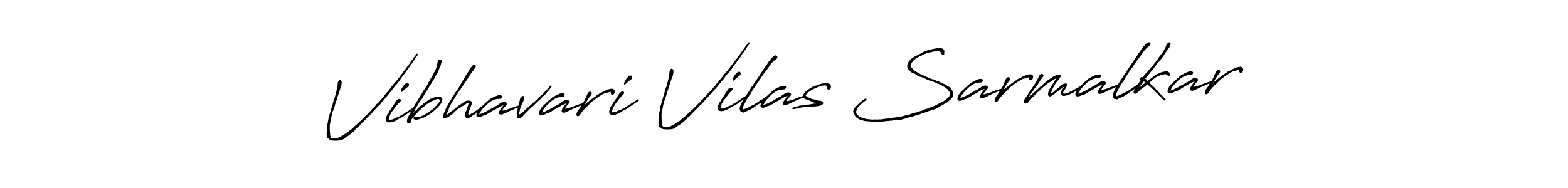 Make a beautiful signature design for name Vibhavari Vilas Sarmalkar. With this signature (Antro_Vectra_Bolder) style, you can create a handwritten signature for free. Vibhavari Vilas Sarmalkar signature style 7 images and pictures png