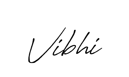 It looks lik you need a new signature style for name Vibhi. Design unique handwritten (Antro_Vectra_Bolder) signature with our free signature maker in just a few clicks. Vibhi signature style 7 images and pictures png