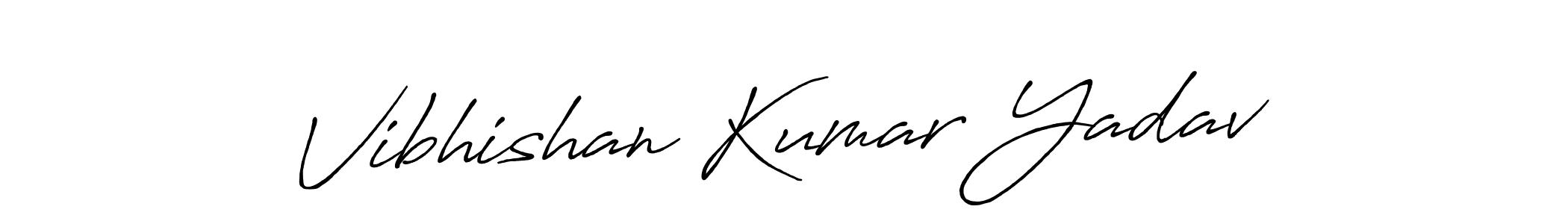 Use a signature maker to create a handwritten signature online. With this signature software, you can design (Antro_Vectra_Bolder) your own signature for name Vibhishan Kumar Yadav. Vibhishan Kumar Yadav signature style 7 images and pictures png