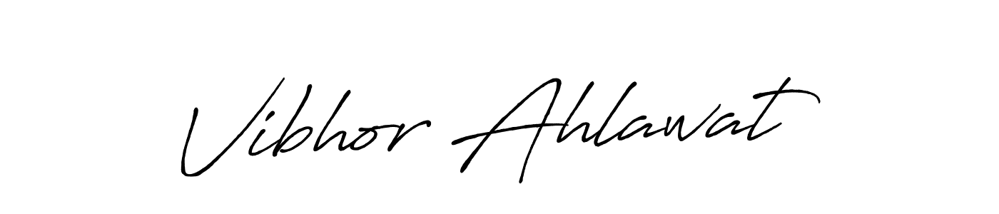 How to make Vibhor Ahlawat signature? Antro_Vectra_Bolder is a professional autograph style. Create handwritten signature for Vibhor Ahlawat name. Vibhor Ahlawat signature style 7 images and pictures png