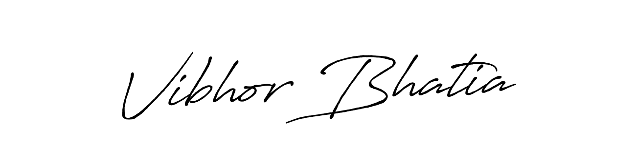 You should practise on your own different ways (Antro_Vectra_Bolder) to write your name (Vibhor Bhatia) in signature. don't let someone else do it for you. Vibhor Bhatia signature style 7 images and pictures png