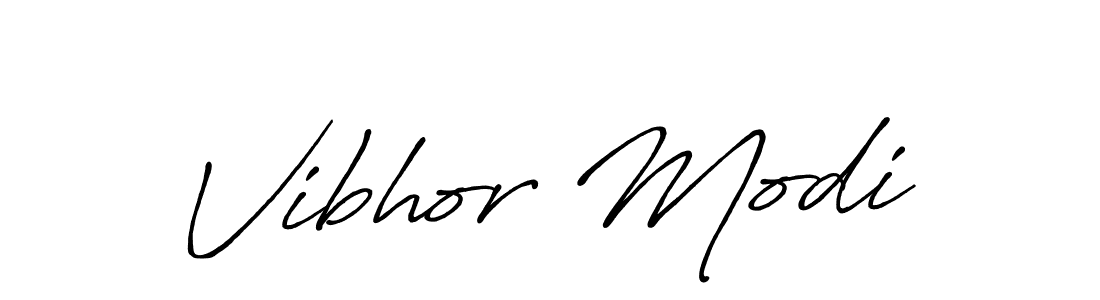 Also You can easily find your signature by using the search form. We will create Vibhor Modi name handwritten signature images for you free of cost using Antro_Vectra_Bolder sign style. Vibhor Modi signature style 7 images and pictures png