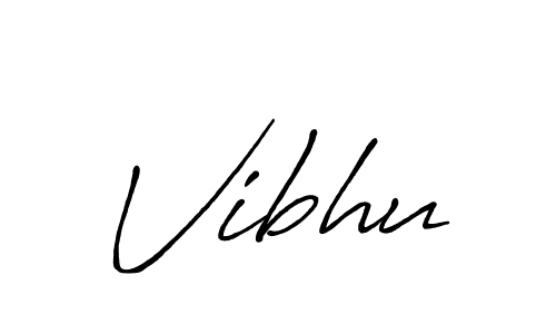 How to make Vibhu name signature. Use Antro_Vectra_Bolder style for creating short signs online. This is the latest handwritten sign. Vibhu signature style 7 images and pictures png