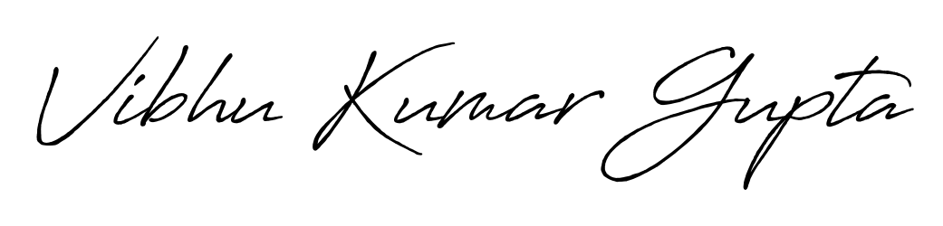 Discover the perfect balance of readability and style for Vibhu Kumar Gupta with Antro_Vectra_Bolder font. Create your dream signature today. Vibhu Kumar Gupta signature style 7 images and pictures png