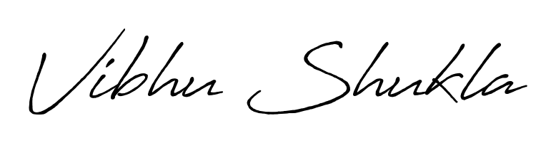The best way (Antro_Vectra_Bolder) to make a short signature is to pick only two or three words in your name. For converting this name Vibhu Shukla. Vibhu Shukla signature style 7 images and pictures png