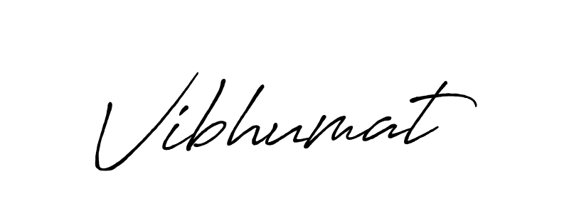 How to make Vibhumat name signature. Use Antro_Vectra_Bolder style for creating short signs online. This is the latest handwritten sign. Vibhumat signature style 7 images and pictures png