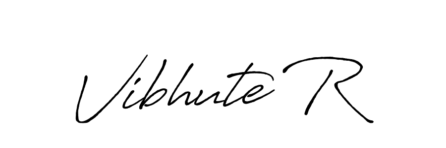 Similarly Antro_Vectra_Bolder is the best handwritten signature design. Signature creator online .You can use it as an online autograph creator for name Vibhute R. Vibhute R signature style 7 images and pictures png