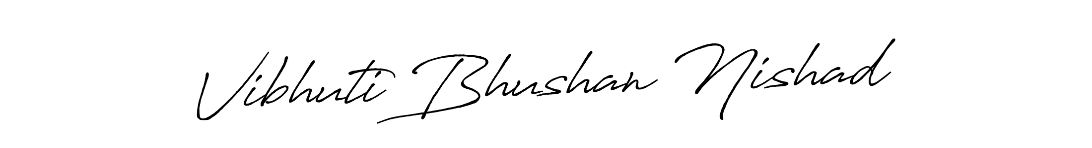 Make a beautiful signature design for name Vibhuti Bhushan Nishad. With this signature (Antro_Vectra_Bolder) style, you can create a handwritten signature for free. Vibhuti Bhushan Nishad signature style 7 images and pictures png