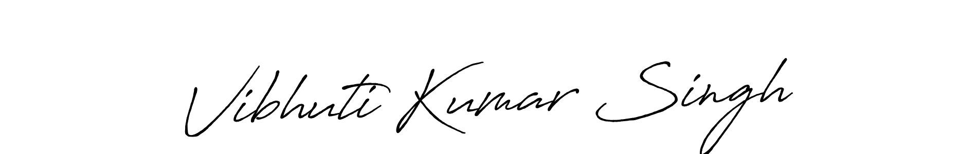 Create a beautiful signature design for name Vibhuti Kumar Singh. With this signature (Antro_Vectra_Bolder) fonts, you can make a handwritten signature for free. Vibhuti Kumar Singh signature style 7 images and pictures png