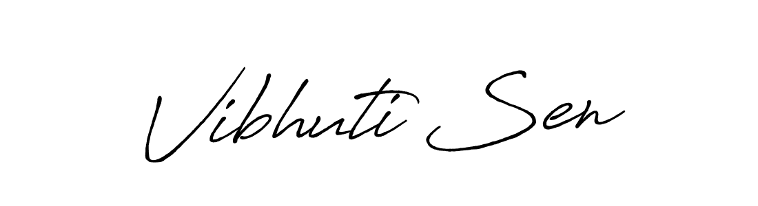 Design your own signature with our free online signature maker. With this signature software, you can create a handwritten (Antro_Vectra_Bolder) signature for name Vibhuti Sen. Vibhuti Sen signature style 7 images and pictures png