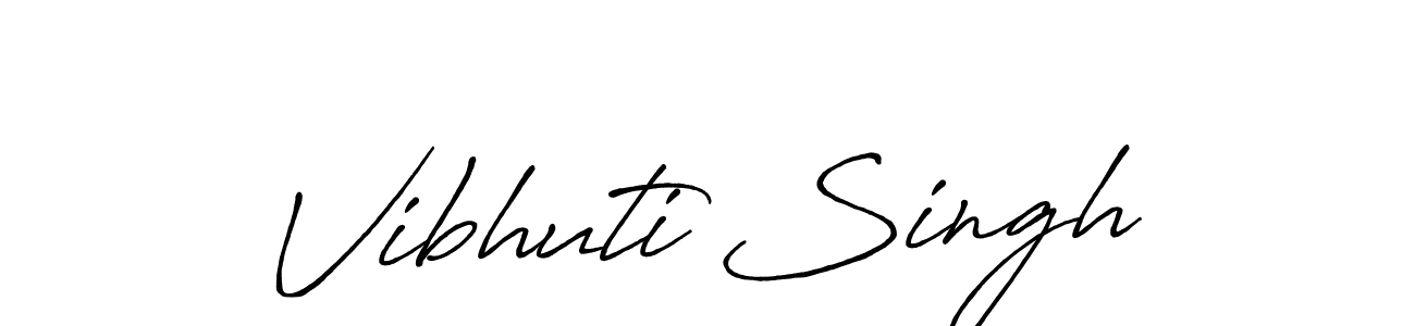 Create a beautiful signature design for name Vibhuti Singh. With this signature (Antro_Vectra_Bolder) fonts, you can make a handwritten signature for free. Vibhuti Singh signature style 7 images and pictures png