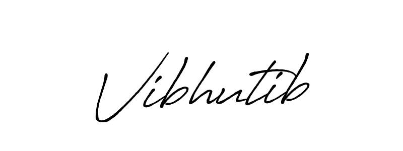 Use a signature maker to create a handwritten signature online. With this signature software, you can design (Antro_Vectra_Bolder) your own signature for name Vibhutib. Vibhutib signature style 7 images and pictures png