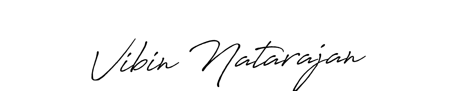 Vibin Natarajan stylish signature style. Best Handwritten Sign (Antro_Vectra_Bolder) for my name. Handwritten Signature Collection Ideas for my name Vibin Natarajan. Vibin Natarajan signature style 7 images and pictures png