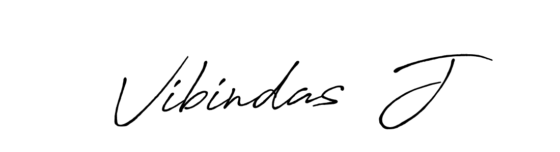 The best way (Antro_Vectra_Bolder) to make a short signature is to pick only two or three words in your name. The name Vibindas  J include a total of six letters. For converting this name. Vibindas  J signature style 7 images and pictures png