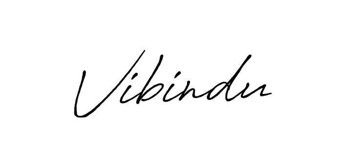 How to make Vibindu name signature. Use Antro_Vectra_Bolder style for creating short signs online. This is the latest handwritten sign. Vibindu signature style 7 images and pictures png