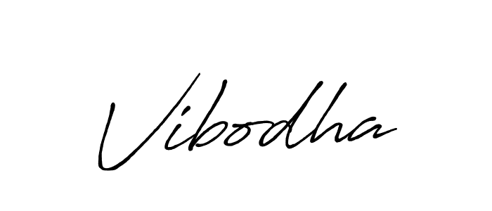 How to make Vibodha name signature. Use Antro_Vectra_Bolder style for creating short signs online. This is the latest handwritten sign. Vibodha signature style 7 images and pictures png