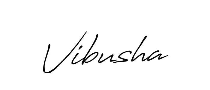 Vibusha stylish signature style. Best Handwritten Sign (Antro_Vectra_Bolder) for my name. Handwritten Signature Collection Ideas for my name Vibusha. Vibusha signature style 7 images and pictures png