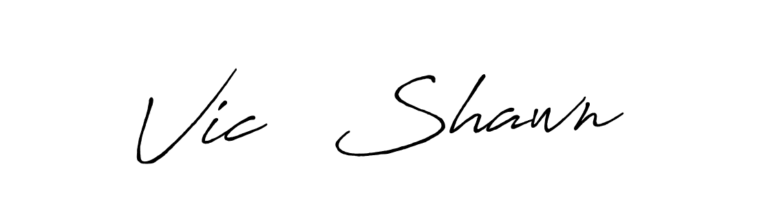 Design your own signature with our free online signature maker. With this signature software, you can create a handwritten (Antro_Vectra_Bolder) signature for name Vic   Shawn. Vic   Shawn signature style 7 images and pictures png