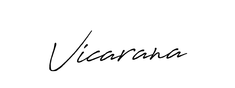 Create a beautiful signature design for name Vicarana. With this signature (Antro_Vectra_Bolder) fonts, you can make a handwritten signature for free. Vicarana signature style 7 images and pictures png