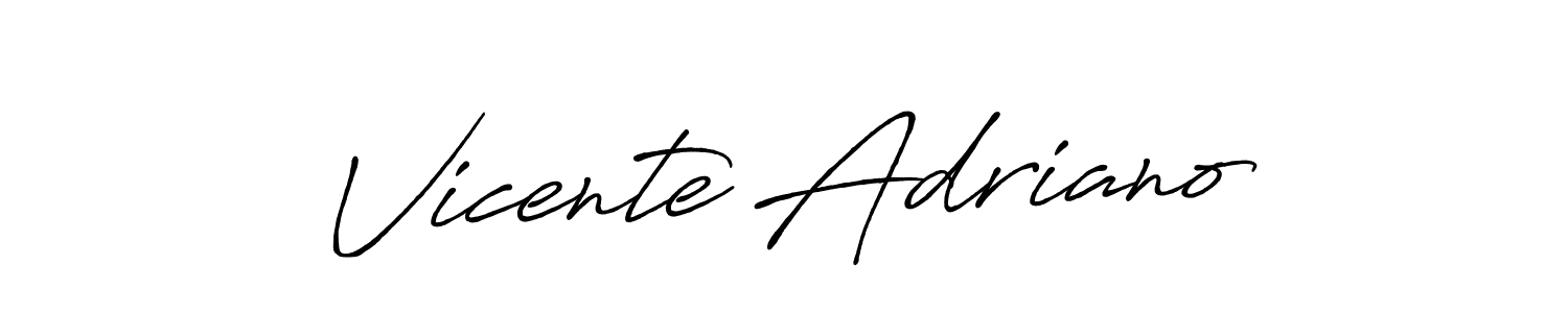 Design your own signature with our free online signature maker. With this signature software, you can create a handwritten (Antro_Vectra_Bolder) signature for name Vicente Adriano. Vicente Adriano signature style 7 images and pictures png