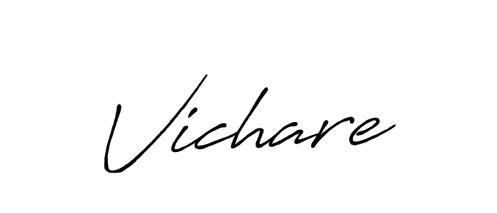 Also You can easily find your signature by using the search form. We will create Vichare name handwritten signature images for you free of cost using Antro_Vectra_Bolder sign style. Vichare signature style 7 images and pictures png