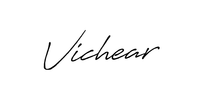 Create a beautiful signature design for name Vichear. With this signature (Antro_Vectra_Bolder) fonts, you can make a handwritten signature for free. Vichear signature style 7 images and pictures png