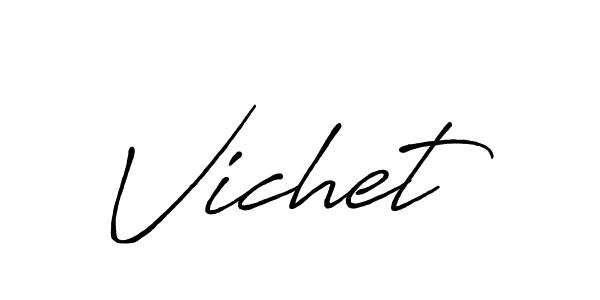 Make a beautiful signature design for name Vichet. With this signature (Antro_Vectra_Bolder) style, you can create a handwritten signature for free. Vichet signature style 7 images and pictures png