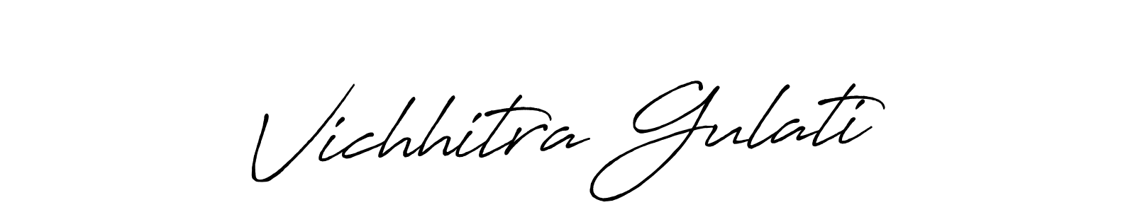 Make a short Vichhitra Gulati signature style. Manage your documents anywhere anytime using Antro_Vectra_Bolder. Create and add eSignatures, submit forms, share and send files easily. Vichhitra Gulati signature style 7 images and pictures png