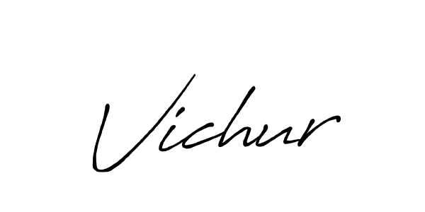 Vichur stylish signature style. Best Handwritten Sign (Antro_Vectra_Bolder) for my name. Handwritten Signature Collection Ideas for my name Vichur. Vichur signature style 7 images and pictures png