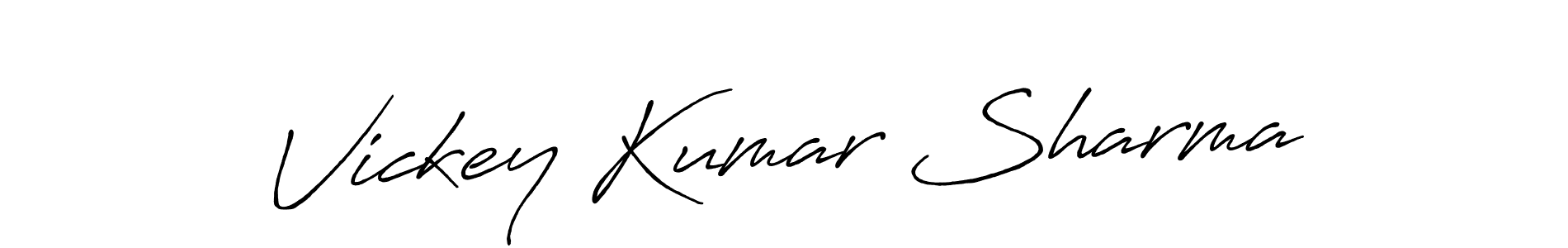 Antro_Vectra_Bolder is a professional signature style that is perfect for those who want to add a touch of class to their signature. It is also a great choice for those who want to make their signature more unique. Get Vickey Kumar Sharma name to fancy signature for free. Vickey Kumar Sharma signature style 7 images and pictures png