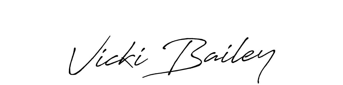 It looks lik you need a new signature style for name Vicki Bailey. Design unique handwritten (Antro_Vectra_Bolder) signature with our free signature maker in just a few clicks. Vicki Bailey signature style 7 images and pictures png