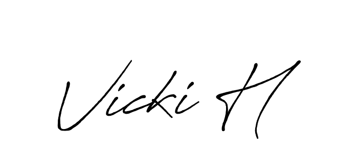 Here are the top 10 professional signature styles for the name Vicki H. These are the best autograph styles you can use for your name. Vicki H signature style 7 images and pictures png