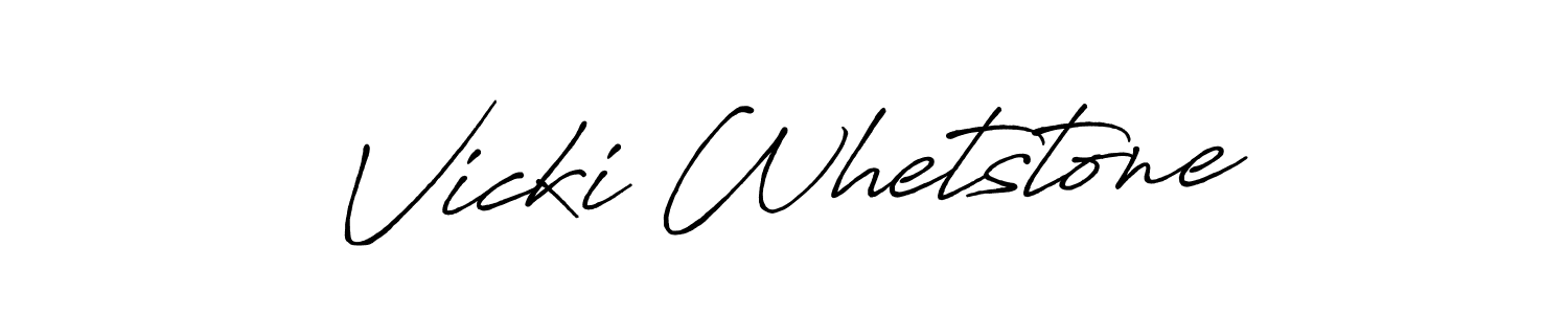 How to make Vicki Whetstone signature? Antro_Vectra_Bolder is a professional autograph style. Create handwritten signature for Vicki Whetstone name. Vicki Whetstone signature style 7 images and pictures png
